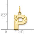 thumbnail image 3 of Pendentif Breloque Collier Monogramme Prénom Initiale Lettre P Délicat en Or Jaune 10k, 3 of 7