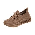 thumbnail image 3 of Domzle Women's Walking Shoes Slip On Tennis Sneakers Gym Workout Lightweight Non Slip Mesh Breathable Running Shoes for Women Light Brown, 3 of 7