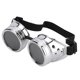 thumbnail image 2 of Gafas de ciclismo al aire libre vintage unisex Gafas de sol de doble lente Gafas de motocicleta (Plata brillante), 2 of 8