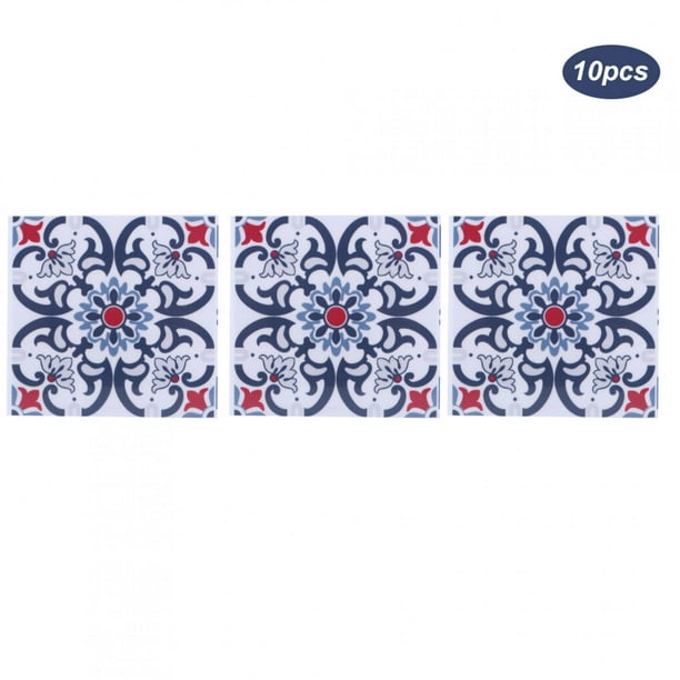 Adhesivo para azulejos de cerámica, 10 unidades, adhesivo impermeable para pared de cocina, decoración de pared construida para el futuro