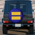 thumbnail image 3 of Equality Pride Flag Spare Tire Cover Weatherproof Wheel Protectors Dust-Proof Sun Protection Wheel Tire Covers Universal Fit for Truck SUV RV Camper Trailer Car Accessories, 3 of 10