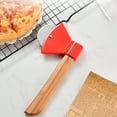 thumbnail image 6 of Stainless Steel Axe Shaped Pizza Cutter with Wooden Handle, Roller Pizza Knife Wheel, Easy Clean Pizza & Cake Cutter for Kitchen, Restaurant, Parties, 21x10cm, 6 of 7