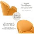 thumbnail image 6 of Velvet Home Office Desk Chair with Gold Wheels, Cute Vanity Chair, Modern Swivel Desk Chair with Back, Upholstered Tufted Computer Task Chair, Height Adjustable Makeup Chair, Mustard, 6 of 14