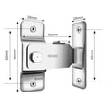thumbnail image 2 of Cerradura de puerta corrediza de ángulo recto de seguridad con pestillo de acero inoxidable de 90 grados (L), 2 of 7