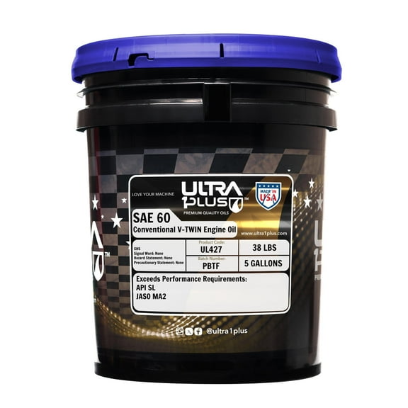 Ultra1Plus SAE 60 V-Twin Conventional 4T Engine Oil SL, Jaso MA2