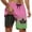 Pink, variant on Athletic Shorts For Mens Quick Drying Coconut Tree Drawstring Pockets Trendy Swim Trunks Large Size Trousers Casual Trouser