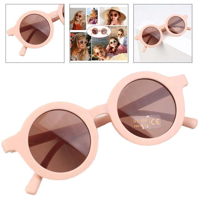 Bebé Niñas Gafas de sol redondas Playa al aire libre Rosa perfke niños sunglesses
