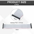 thumbnail image 2 of 2 Pcs IDC Flat Ribbon Cable, 2.54mm Pitch 63mm Width 100cm Long 50 Pin FC to FC Flat Ribbon Connector Jumper Wire for PC, 2 of 5