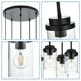 thumbnail image 6 of MELUCEE 5-Light Pendant Light Fixtures Ceiling Hanging Cluster Chandelier Black with Clear Glass Shade, 6 of 7