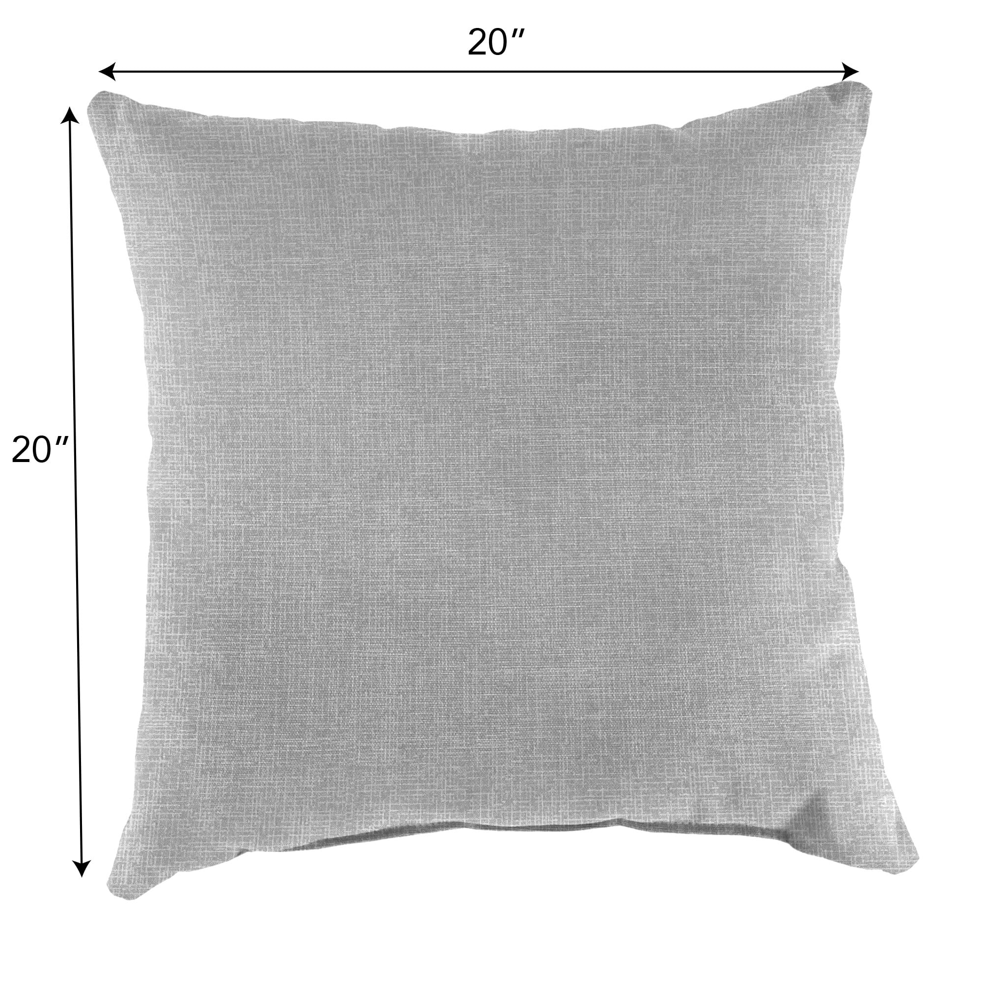 Jordan Manufacturing 20" x 20" Canvas Black Solid Square Outdoor Throw Pillow (2 Pack)