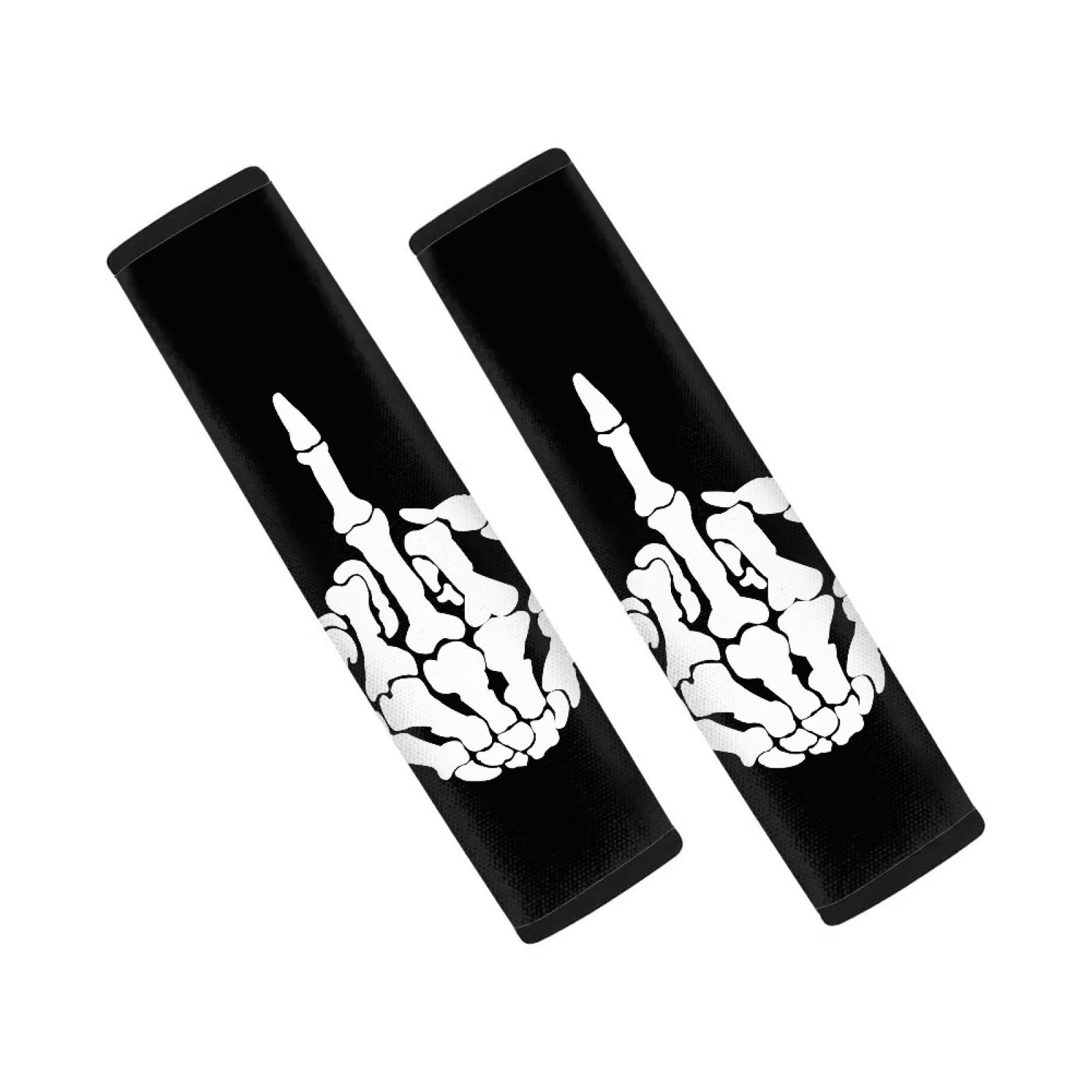 FKELYI Punk Skull Finger Car Seat Belt Pads Cover 2 Pcs AntiSlip Seatbelt Covers Interior Decor