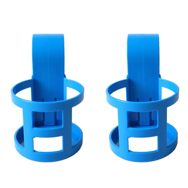 Pool Drink Holder, 2 In 1 Poolside Cup Holder Water Bottle Holder With Removable Hook Easy Installation Bottle Holder Organizer Bottle Cup Stand Fits 2 Inch Or Less Round Top Bar