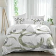 thumbnail image 2 of Sage Green Grey Bedding 3 Piece Duvet Cover Set Twin Size, Geometric Circle Modern Abstract Simple Art Soft Microfiber Comforter Cover with Zipper Closure & Pillowcases, FadeResistant Quilt Cover, 2 of 9