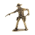 thumbnail image 5 of Cowboy Sculpture Antique Statue Table Centerpiece Brass Material for Bookshelf Cabinet TV Stand Decoration, 5 of 9