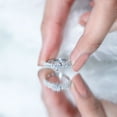 thumbnail image 5 of Rosec Jewels Lab Created Diamond Heart Engagement Ring for Women (5 mm, 0.50 Ct, EF-VS Grade), 925 Sterling Silver, US 4.00, 5 of 9