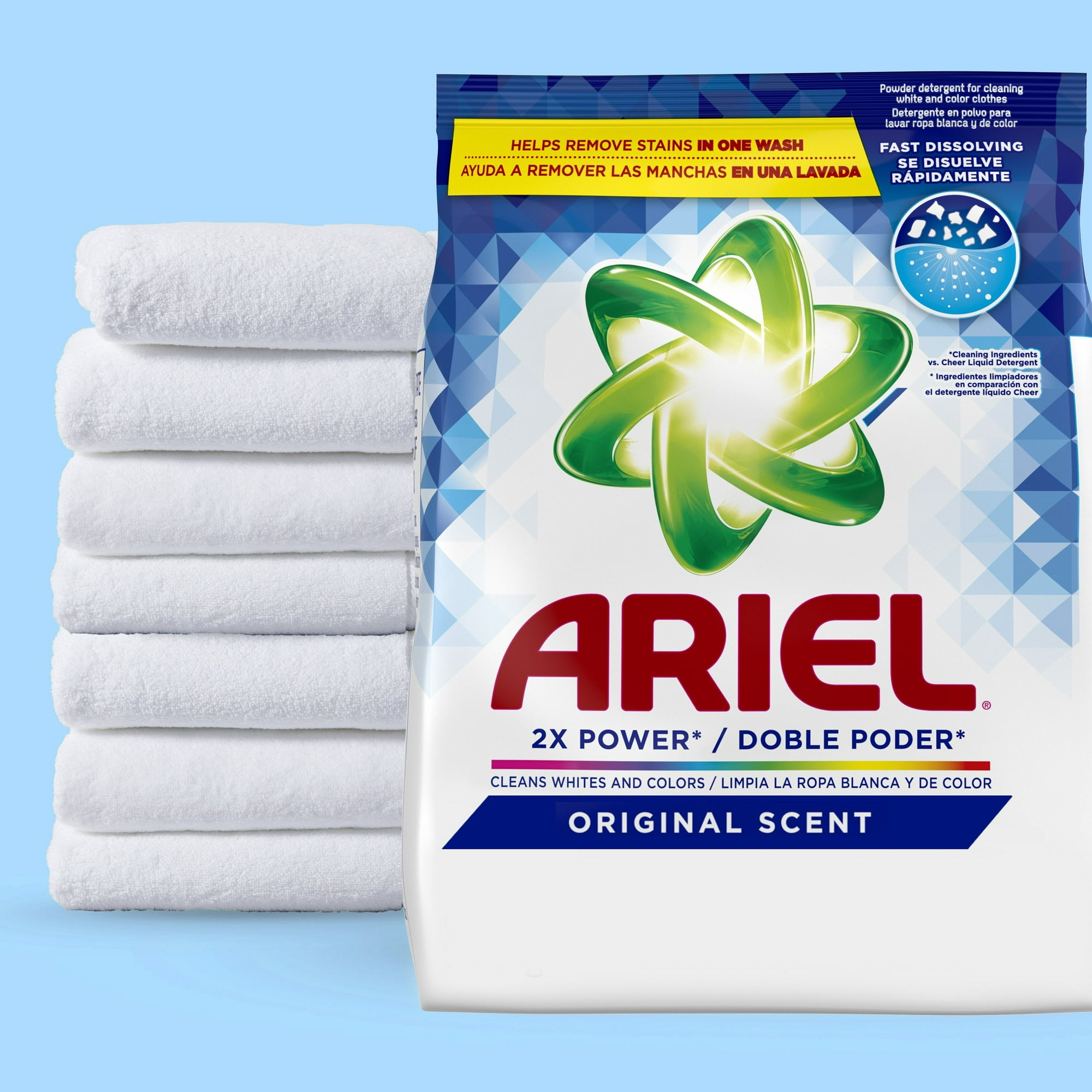 Ariel Powder Laundry Detergent, Original Scent, 1.0 KG, 22 Loads