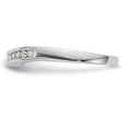 thumbnail image 3 of 14K White Gold Ring Band Wedding Diamond Round , Size 5, 3 of 7