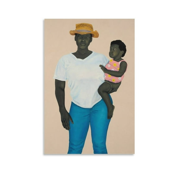 Amy Sherald-Mother And Child Posters Wall Art Painting Canvas Gift Living Room Prints Bedroom Decor Poster Artworks 12x18inch(30x45cm)