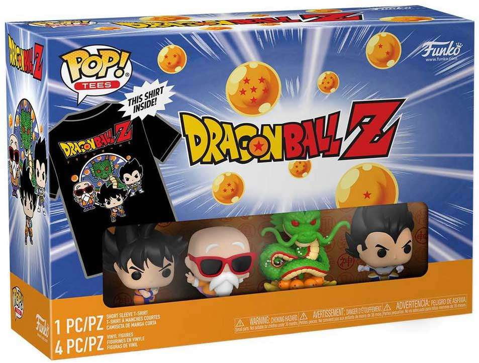 Funko Pocket POP! Keychain and Tee Dragon Ball Z 4 Pack Size Large