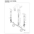 thumbnail image 4 of Kingston Brass KS2365CML Manhattan Two-Handle Deck Mount Roman Tub Faucet, Oil Rubbed Bronze, 4 of 5