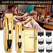 Roziapro Hair Clippers and Foil Shavers Kit for Men Rechargeable Cordless Barber Trimmer with Guards