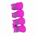 thumbnail image 4 of Botas Impermeables de Silicona Nikou 4 Piezas para Mascotas Antideslizantes L Morado, 4 of 15