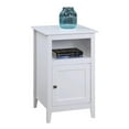 thumbnail image 3 of Pemberly Row Armoire de Rangement Table d'Appoint avec Étagère Finition Bois Blanc, 3 of 6