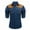 Blue, variant on Wiicoznt Long Sleeve Shirts for Men Loose Fit Solid Color Casual V Neck Button Down Shirts Comfortable Work Out T Shirts