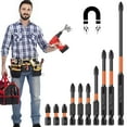 thumbnail image 1 of 10Pcs Screwdriver Bit Set Anti-Slip Magnetic Drive Bit Set High Torque Cross Slot 1/4 Inch Hex Shank Drill Bit Set for Electric Screwdriver Impact Drill Power Tool, 1 of 10