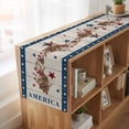 thumbnail image 6 of Table Runners 70 Inches Long Dress Scarves, Independence Day Farmhouse Coffee/Dining/Kitchen Table Decor, Holiday Table Runner, Red Blue Stars Stripes Flag Wooden 13x70 Inch, 6 of 9