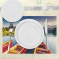 thumbnail image 3 of Ambesonne Fishing Place Mats Set of 4, Lake Sailboats, Standard Size, Multicolor, 3 of 6