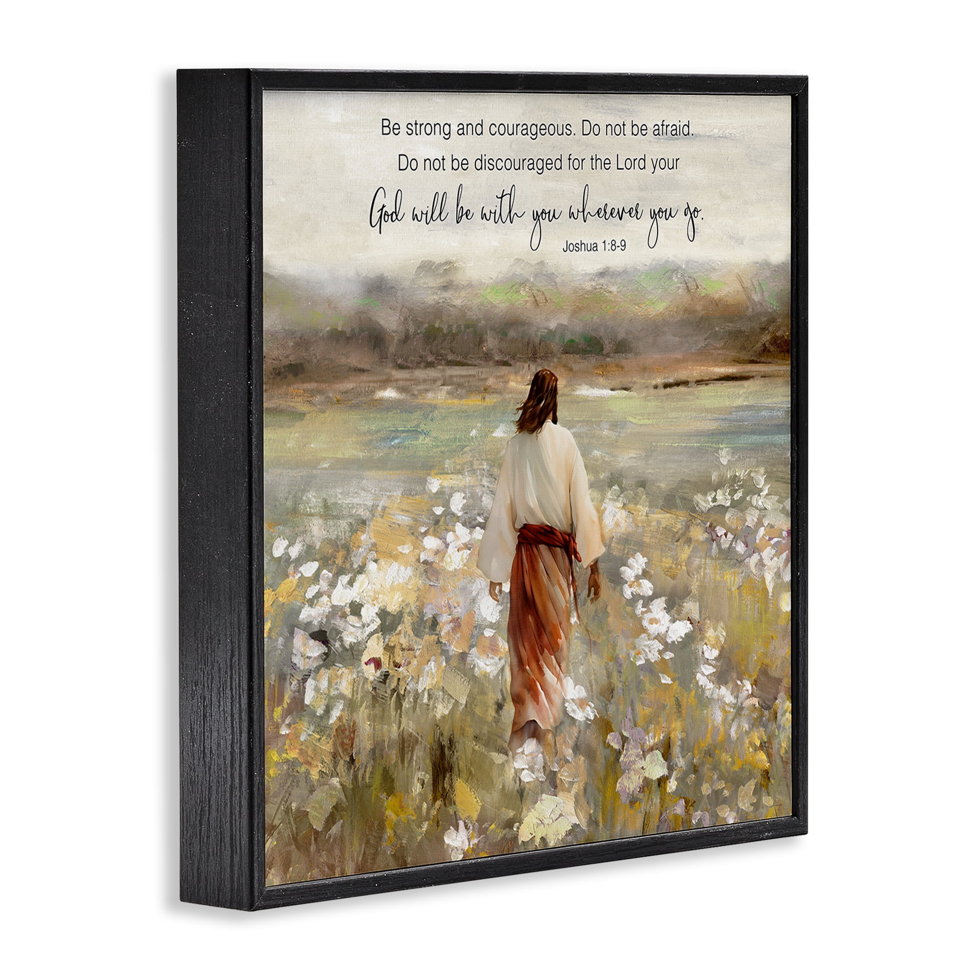 Stupell Industries God With You Wherever Black Framed Giclee Art, design by Sally Swatland