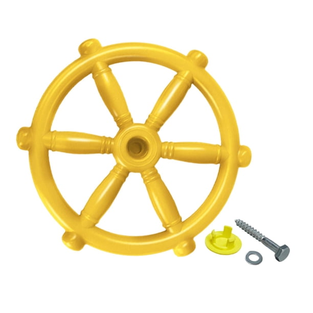 Juguete con ruedas para exteriores, casa de juegos, equipo multiusos, juguete con volante para niños amarillo