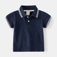 thumbnail image 2 of CMSHTD Polo Shirts for Boys Toddler Short Sleeve Summer, Kidss T-Shirt Children Tops for School & Uniform & Daily Wear, Baby Boys Clothes, Navy Size 7, 2 of 8