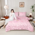 thumbnail image 3 of Castle Fairy Girls Monogrammed Letter 2pcs Bedding Comforter Set,Sparkling Sequin Crystal Twin Comforter Sets,Pink Bowknot Breathable Bedding Set,Super Cozy Room Decor, 3 of 8