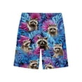 thumbnail image 3 of Funny Tropical Raccoon Hawaiian Shorts For Men Racoon Mens Tropical Shorts Men Swim Trunks Mens Shorts, 3 of 7