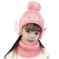 thumbnail image 3 of iHPH7 Hat and Scarf Set for Girls Winter Hat Kids Scarf Neck Warmer Beanie and Scarf Set Warm Beanie Winter Accessories Pink One Size, 3 of 8