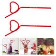 thumbnail image 4 of Troglfold Heart Shaped Straws Heart Shaped Straws for Valentine's Day Wedding Party (4Pcs),8.66"X2.56"X0.2", 4 of 10