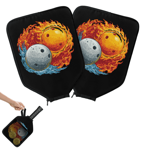 Pickleball Paddle Cover,Paddle Case Bag Pickleball Racket Sleeve and Ball Storage with Mesh Pocket,Fits Most Paddles 1PC