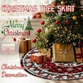 thumbnail image 7 of Christmas Tree Skirt Red Faux Fur Classic Pattern Tree Skirt Soft Plush Tree Mat Furry Xmas Tree Base Cover for Winter Holiday Party Home Christmas Decoration 59.06x59.06inch, 7 of 7