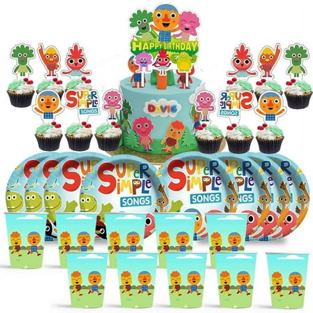 Super Simple Songs Birthday Cups Party Supplies Plates Decorations Cake Topper Decor