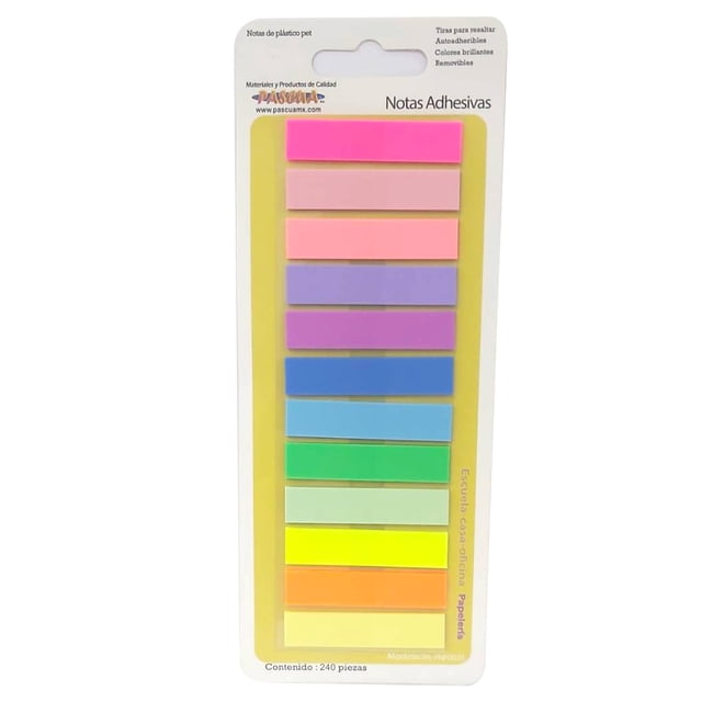 240 pzas Notas Adhesivas PASCUA de Colores para Marcar Hojas
