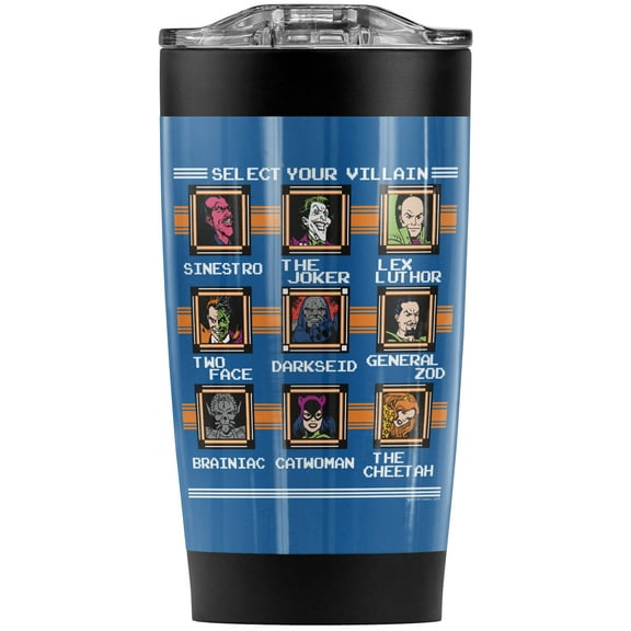 Justice League Stage Select Stainless Steel Tumbler 20 oz Coffee Travel Mug/Cup, Vacuum Insulated & Double Wall with Leakproof Sliding Lid | Great for Hot Drinks and Cold Beverages