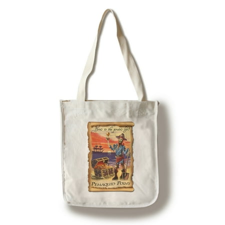 Tote Kid Pirate - Pemaquid Point - Pirate Plunder - Lantern Press Artwork (100% Cotton Tote Bag - Reusable)