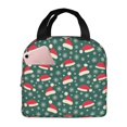 thumbnail image 1 of Disketp Santa Hat Joy Green Festive for Insulated Lunch Bag for Women and Men, Perfect for Work, Hiking, Picnic, 1 of 8