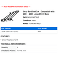 thumbnail image 2 of Sway Bar Link Kit 4 - Compatible with 2004 - 2006 ES330 Base 2005, 2 of 2