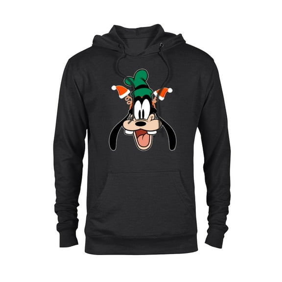 Disney Goofy Christmas Santa Hat Holiday Headband - Pullover Hoodie for Adults - Customized-Black