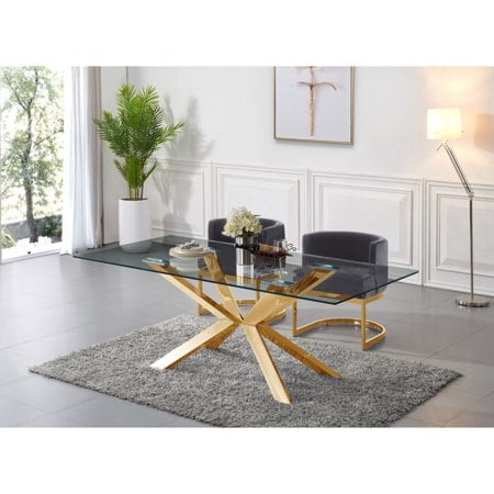 Meridian Furniture Inc Chaise de Salle à Manger en Velours Gianna