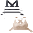 thumbnail image 3 of VISALY Posture Correcting Bra for Women Front Closure Wireless Seamless Bralette Bra Basic Lift Bra High Support Bralettes Full Coverage Lifting Minimizer Bra No Underwire T-Shirt Bra Black Xl, 3 of 9