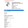 thumbnail image 2 of Front Left Window Regulator - Compatible with 1996 - 2005 Mercury Sable 1997 1998 1999 2000 2001 2002 2003 2004, 2 of 2